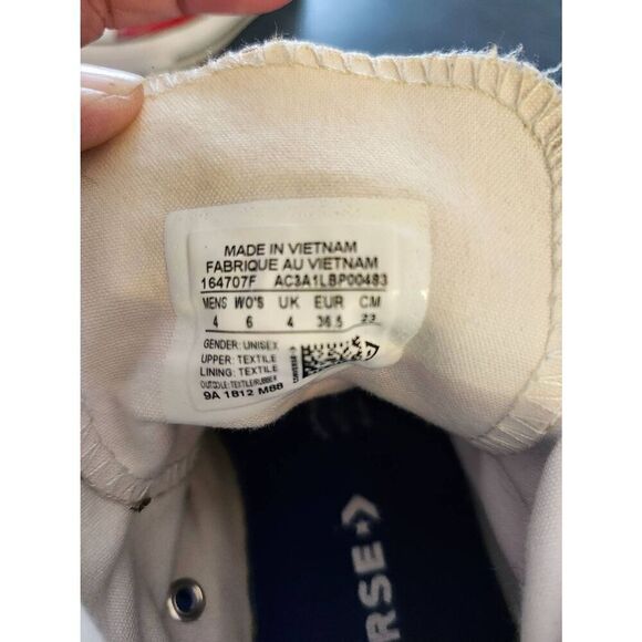 Converse Chuck Taylor All Star Tri Color Hi Top Canvas Sneakers men's 4 women's - Picture 6 of 6